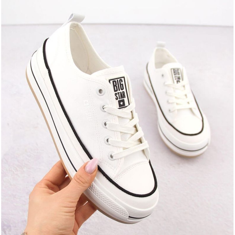 Sneakers på Big Star White NN274205 -plattformen vit 1