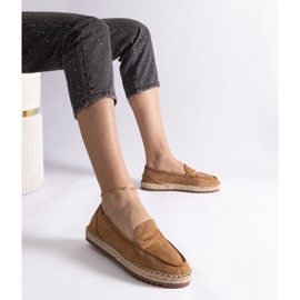 Caramel glidande espadrilles på plattformen brun 1