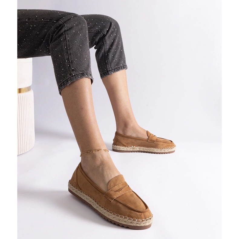 Caramel glidande espadrilles på plattformen brun 1