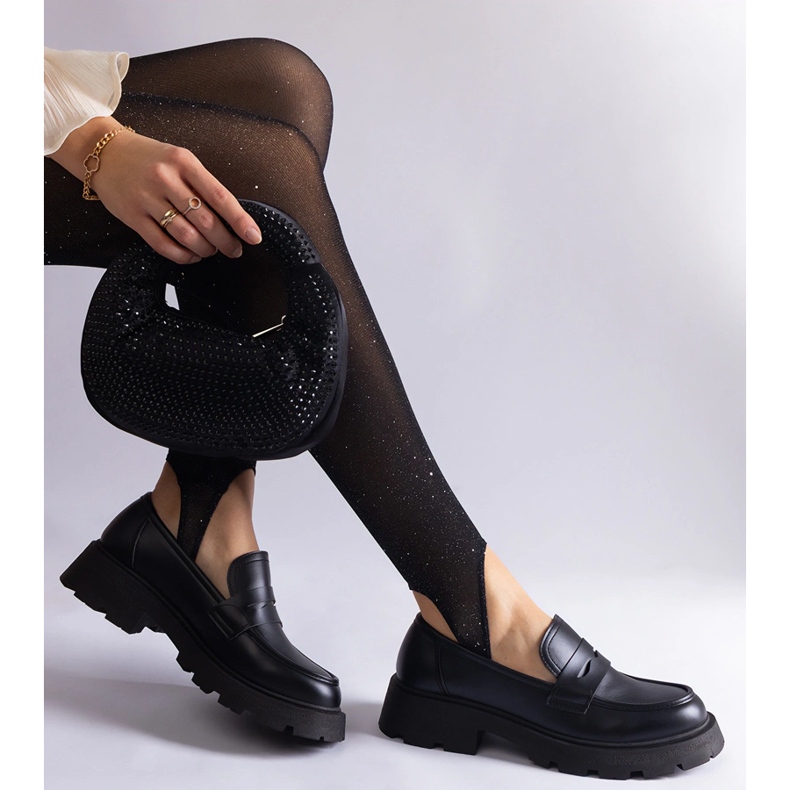 Svarta dammockasiner gjorda av ekologiskt läder 2