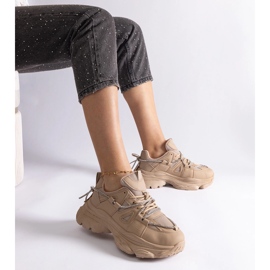 Mörkbeige damsportsneakers 1