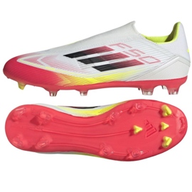 Adidas f50 liga ll fg/mg ie1239 fotbollsskor vit 1