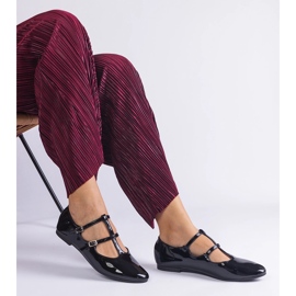 Svarta ballerinor lackerade med ett spänne 2