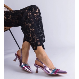 Lila ankklack med öppen klack purpur 2