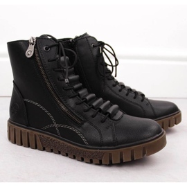 Kvinnors Rieker läderstövlar Y3410-00 svart 2