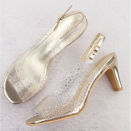 Potocki W WS43317 WOL284B högklackade sandaler gyllene 2