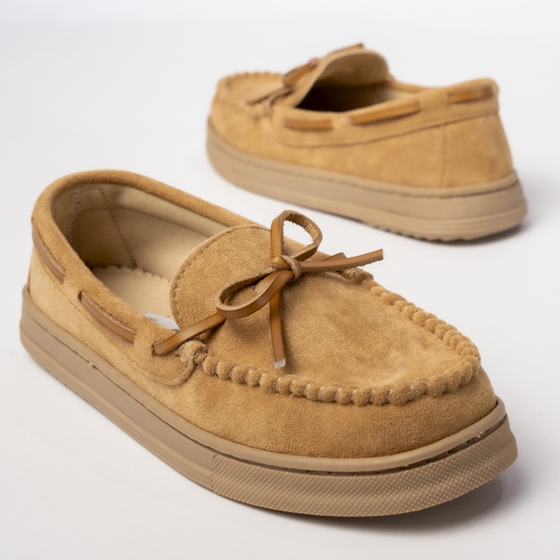 Kamelförfyllare, mocka med en båge beige 2