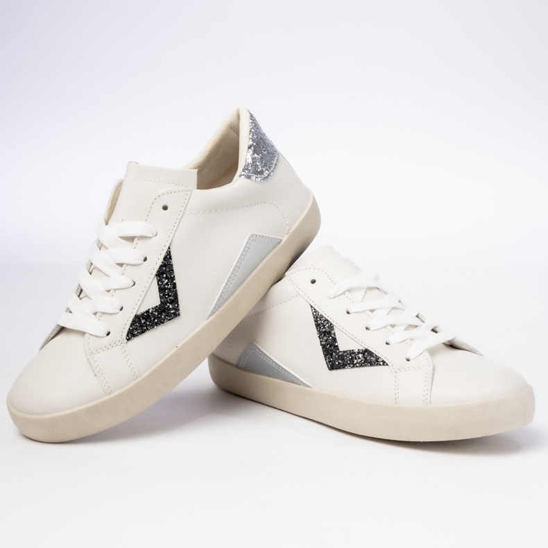Kvinnors sneakers glitterinsatser svart 2