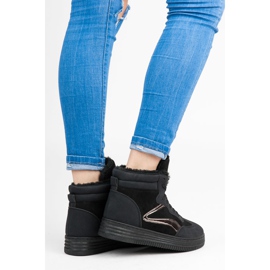 Sportskor med päls svart 1