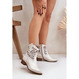 Zazoo 3404 OpenWork Boots med låghelat läder torkat gyllene 2