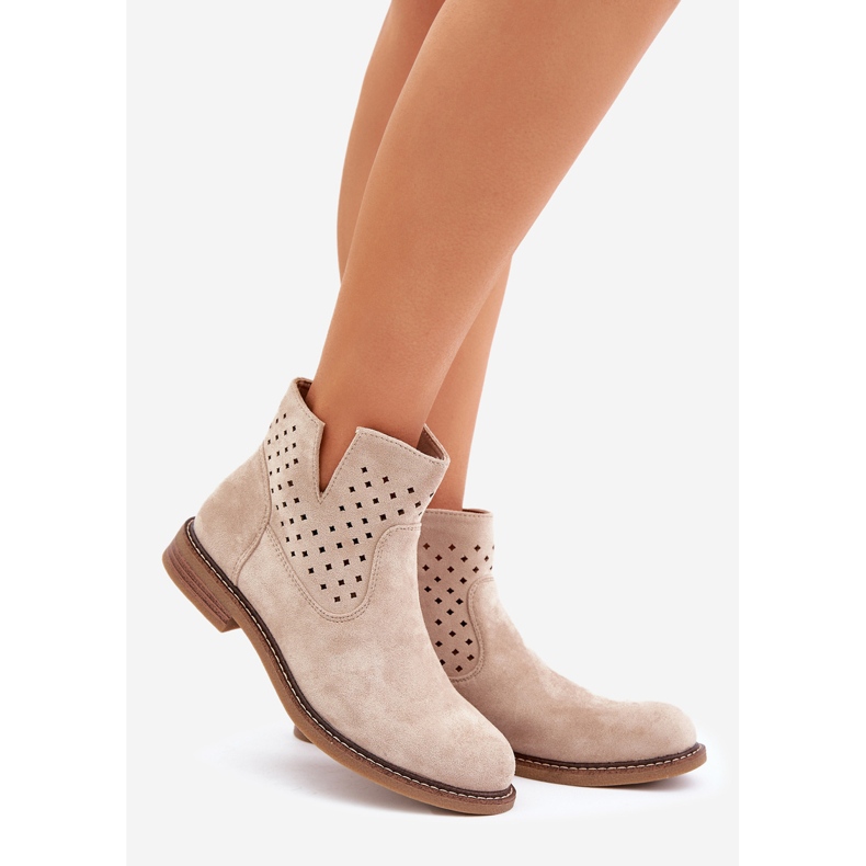 Flat -hanterade stövlar med en OpenWork Boot Light Beige 1