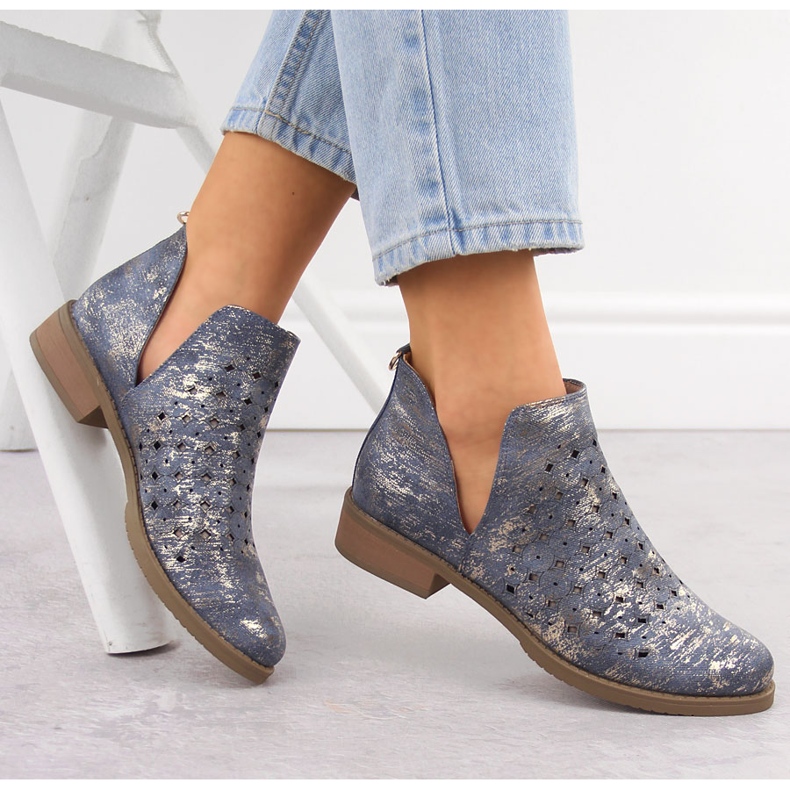 M. DASZYŃSKI Kvinnor, OpenWork Bare-Wiping, m. blå 1