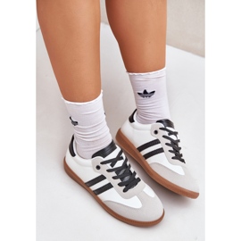 Låga vita och vita kvinnors sneakers sneakers 6