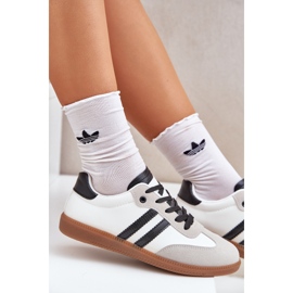 Låga vita och vita kvinnors sneakers sneakers 7
