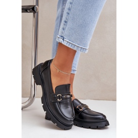 Klassiska kvinnors loafers med Eco Leather Black svart 2