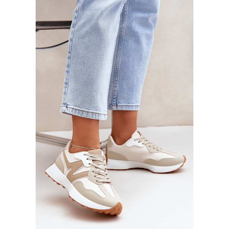 Beige Dam Sneakers Sportskor 2