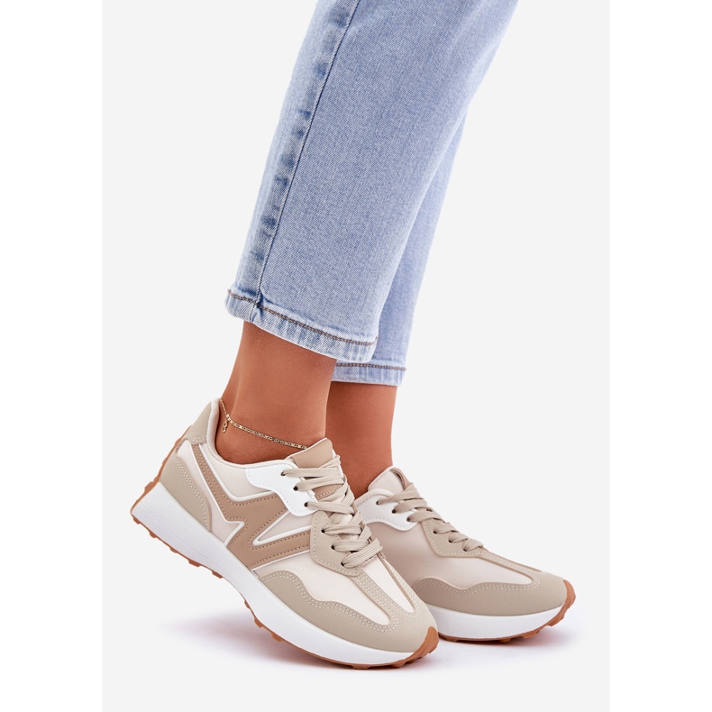 Beige Dam Sneakers Sportskor 1