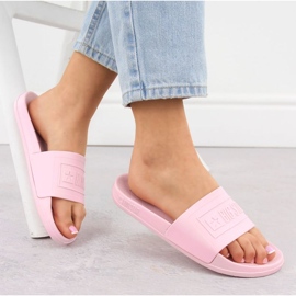 Big Star Kvinnors flip flops för den stora stjärnan OO274036 rosa pool 4