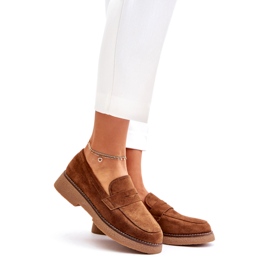 Bellucci Klassiska kvinnors mockasiner med Eco Suede Brown brun 1