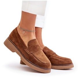 Bellucci Klassiska kvinnors mockasiner med Eco Suede Brown brun 5