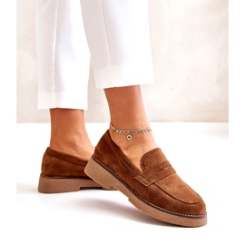 Bellucci Klassiska kvinnors mockasiner med Eco Suede Brown brun 4