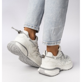 Kvinnors sportsneakers-vita och grå vit/grå 2