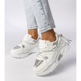 Kvinnors sportvita sneakers 1