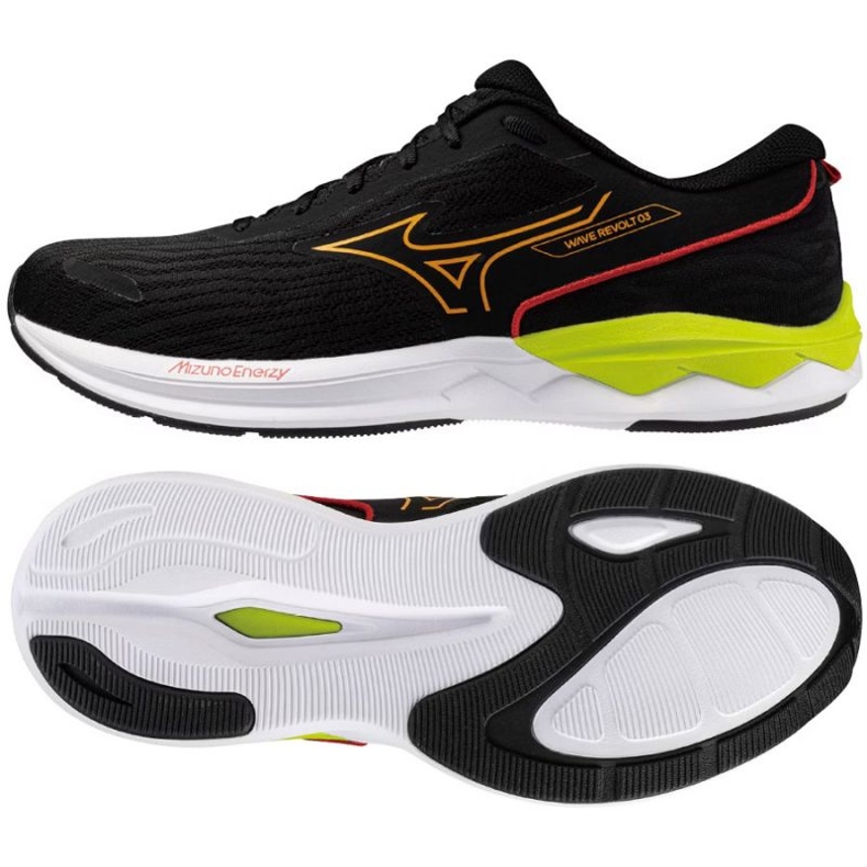 Mizuno Wave Revolt 3 J1GC248163 svarta skor 1