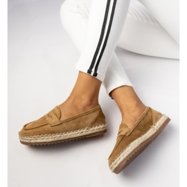 Espadrilles kvinnors kamel loafers beige 2