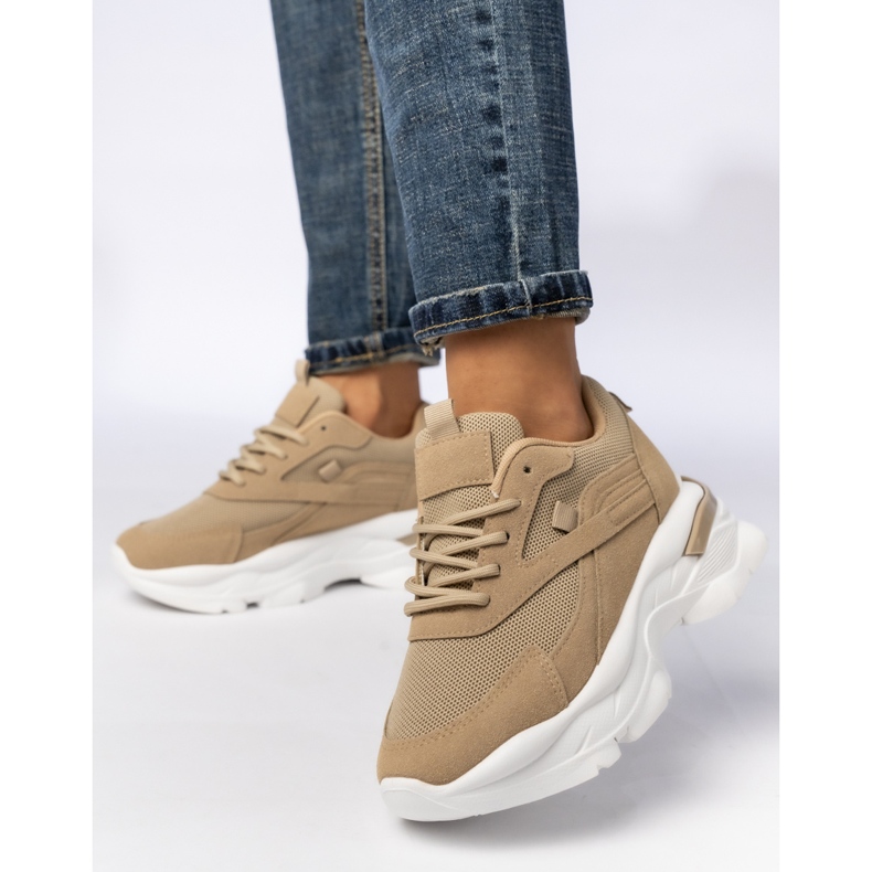 Kvinnors beige-khaki sportsneakers 2
