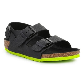 Sandaler Birkenstock Milano Kinder 1022129 Desert Soil Black Lime svart 1