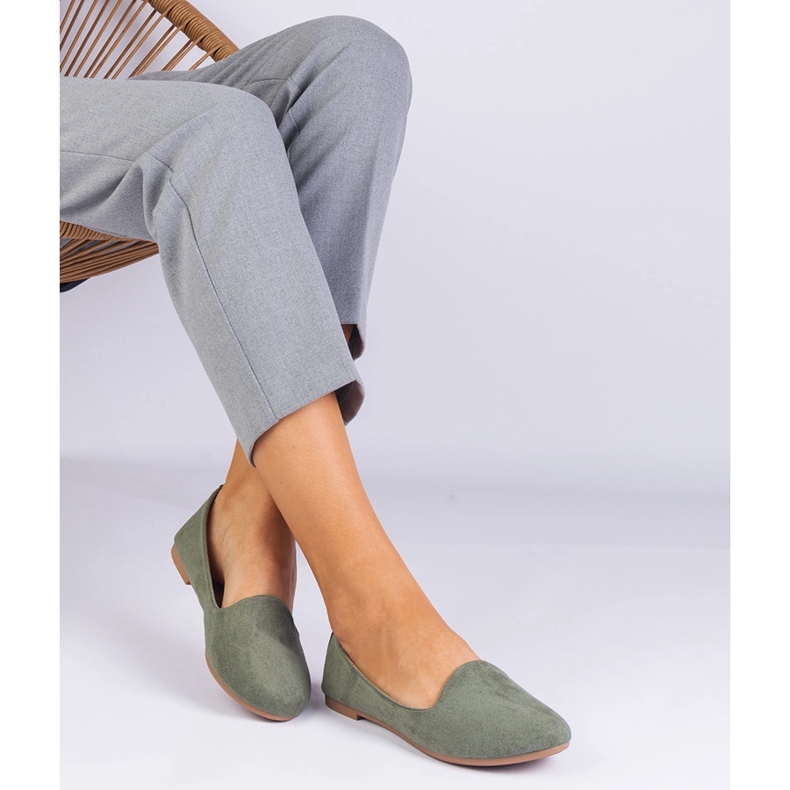 Green Classic Ballerinas från Ekozamsz grön 2