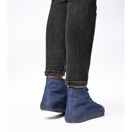 Kvinnors klassiska denim sneakers blå 2