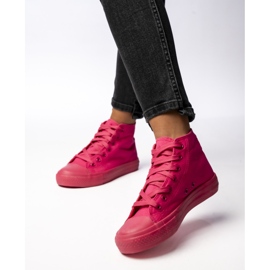 Klassiska rosa kvinnors sneakers 1