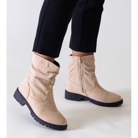 Svarta arbetarkängor för kvinnor med tjock sula, svarta stövlar med dragkedja 2