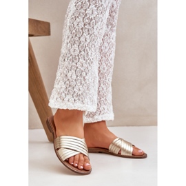 Lewski Shoes Läder kvinnors lewski skor 3682 pln gyllene 2