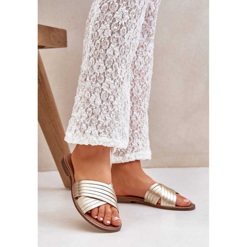 Lewski Shoes Läder kvinnors lewski skor 3682 pln gyllene 2