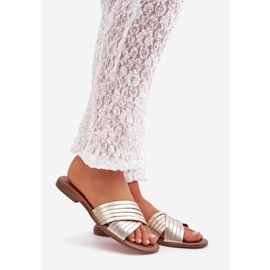 Lewski Shoes Läder kvinnors lewski skor 3682 pln gyllene 1