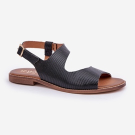 Lewski Shoes Lädersandaler för spännet med pumpande Lewski 3041 svart 4
