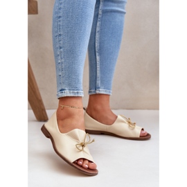 Zazoo 2660 läderballerinas kvinnors ljus beige 2