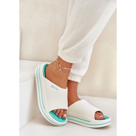 Kvinnors flip flops på plattformen Big Star NN274A038 White-Cham vit 2