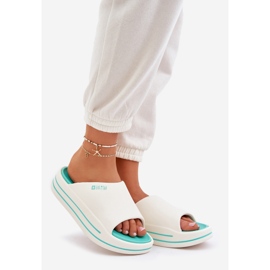 Kvinnors flip flops på plattformen Big Star NN274A038 White-Cham vit 3