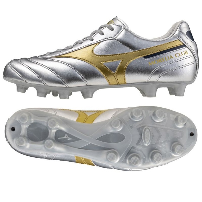 Mizuno Morelia II Club FG P1GA251604 Fotbollsskor silver- 1