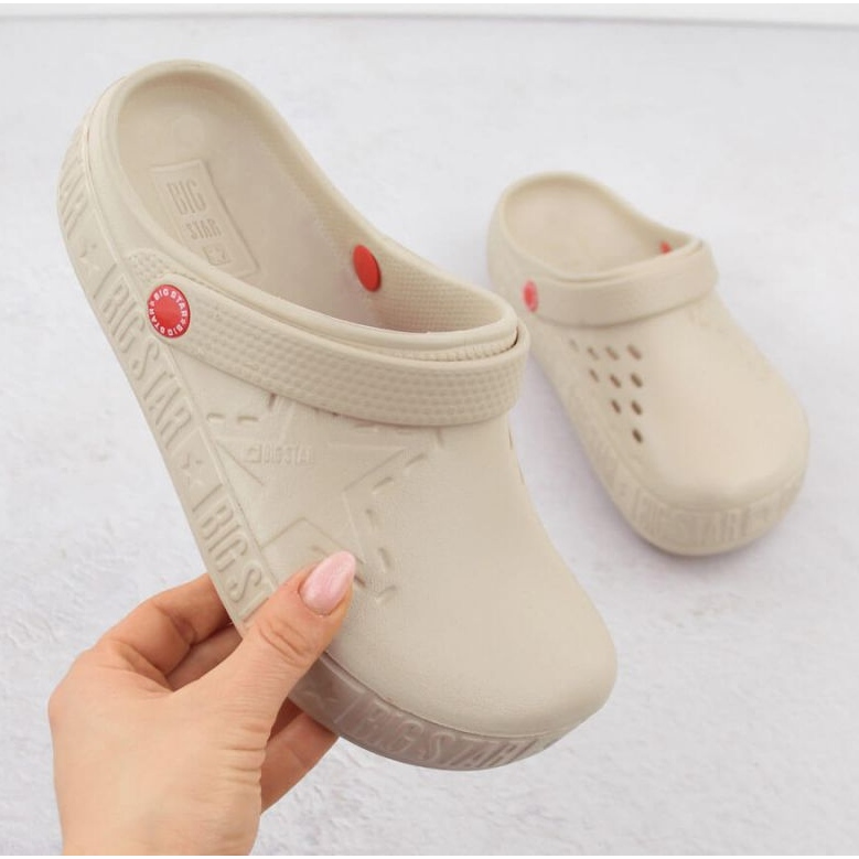 Kvinnors Clogs Big Star II275012 Beige 1