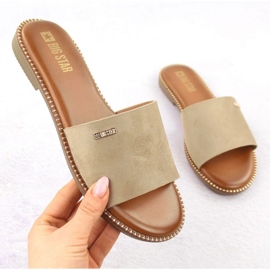 Kvinnors tofflor Big Star RR274619 Beige 1