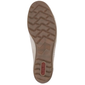 Skor, kvinnors ballerinas rieker l9353-62 beige 11