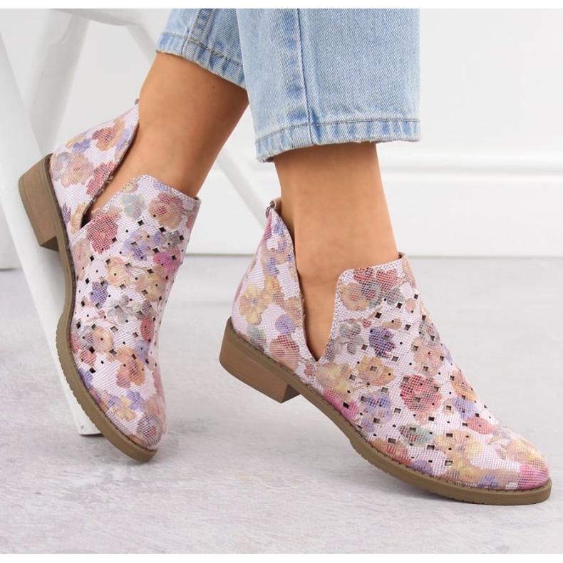 M.Daszyński M. Daszyński Boots SA62-102 Openwork purpur 2