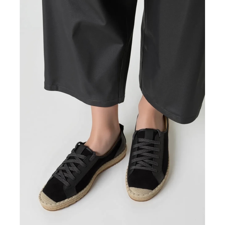 Kvinnors espadrilles noir spets svart 2