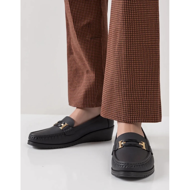 Kvinnors velora svarta loafers 2