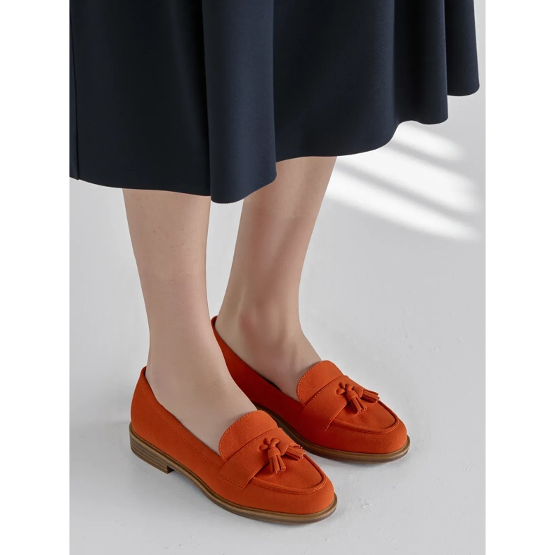 Kvinnors orange loafers 2